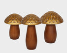 Kiniko Wooden Mushroom Set of 3