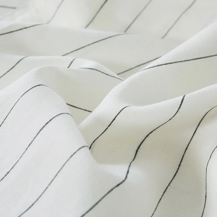 QS - Linen Pinstripe Duvet Cover Set