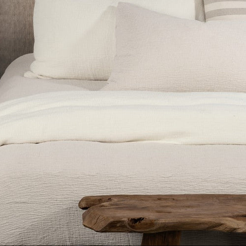 Lionel Solid Natural Duvet Cover  & Shams