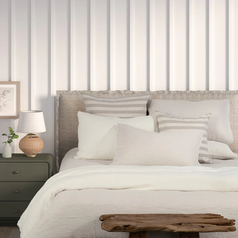 Lionel Solid Natural Duvet Cover  & Shams