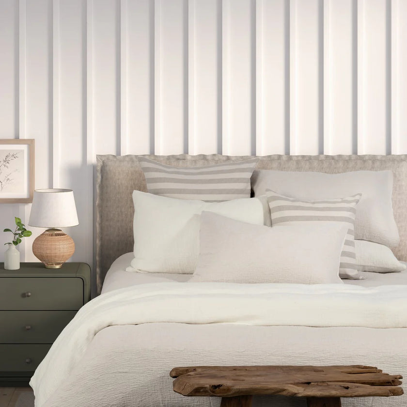 Lionel Solid Natural Duvet Cover  & Shams