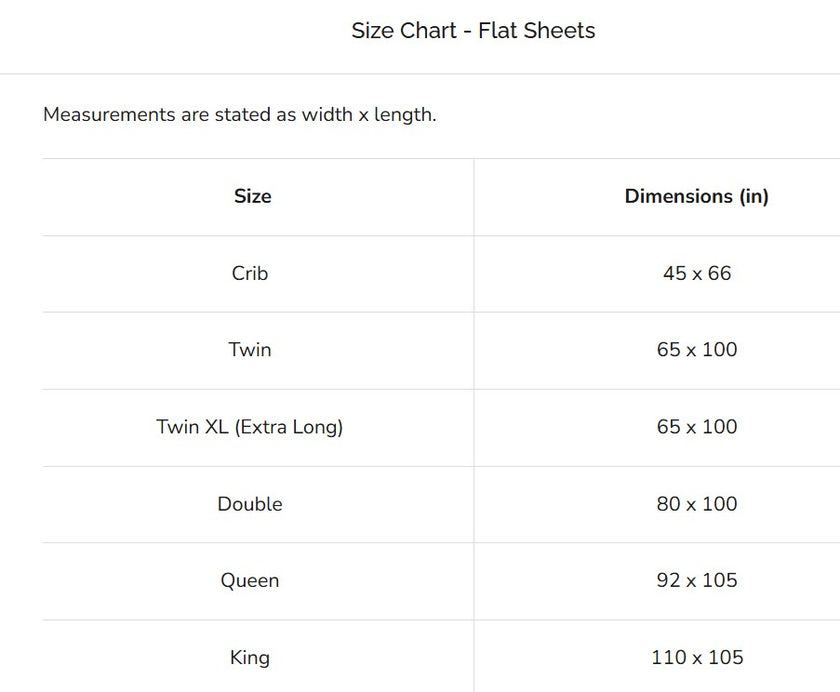Pima Cotton Flat Sheet