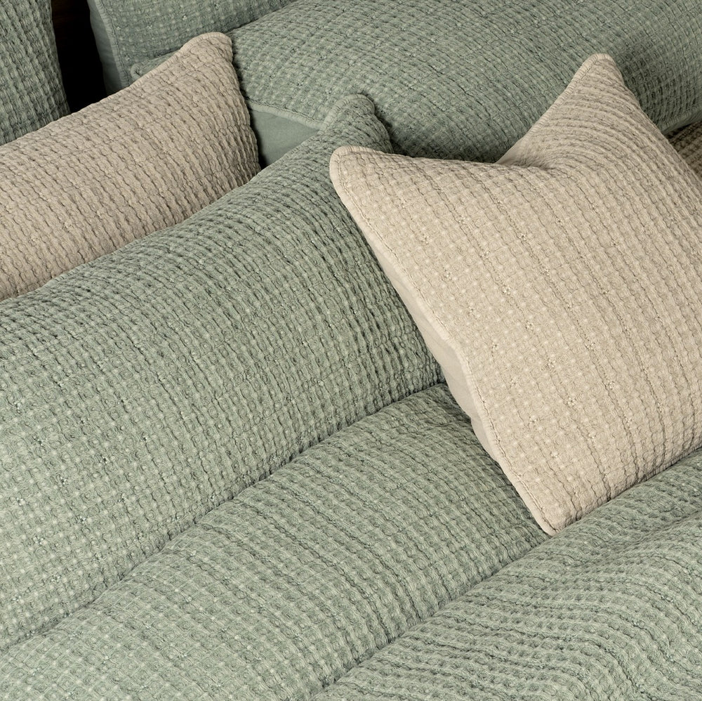 Spirit Green Waffle Cotton Quilt