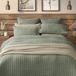 Spirit Green Waffle Cotton Quilt